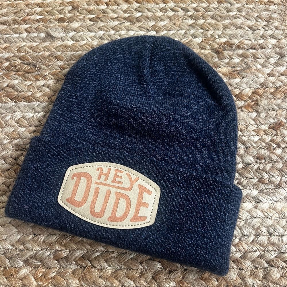 Hey Dude Dark Blue Knit Beanie; NWOT